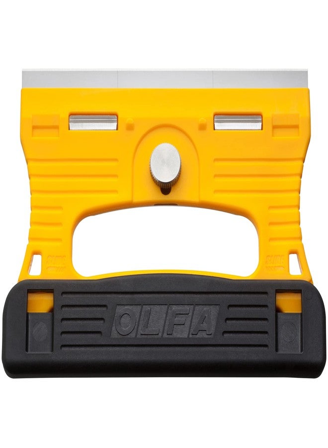 OLFA 120mm Multi Grip Razor Scraper (GSR-1/3B) - Stainless Steel Razor Blade Scraper Tool with Blade Guard & Non Slip Handle for Glass, Paint, Floors, Replacement Blades: OLFA 120mm GSB-1S Blades - Image 3