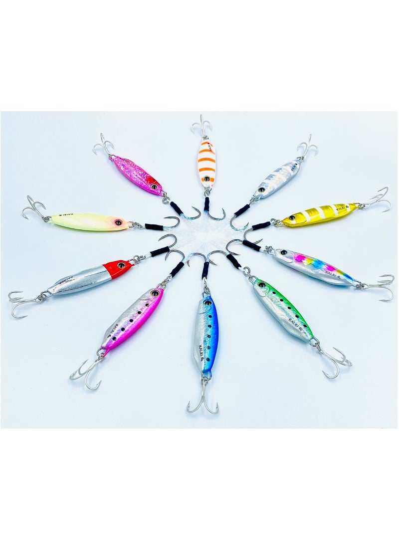 oakura Kaiju Silver Pink Jig - 30G Weights, Extra Sharp Bkk Hook, 10 Mesmerizing Colors - Lightweight Gear For Epic Fishing Adventures - Image 2
