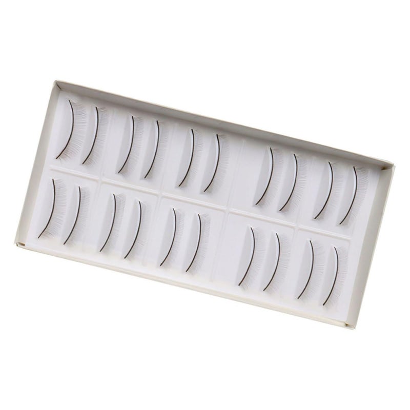 IMIKEYA Practice False Eyelashes 10 Pairs Mimic Natural Mannequin Eyelash Extensions Supplies and Makeup Practice - Image 1