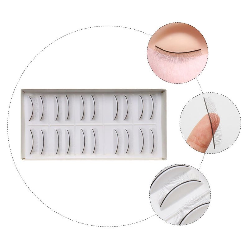 IMIKEYA Practice False Eyelashes 10 Pairs Mimic Natural Mannequin Eyelash Extensions Supplies and Makeup Practice - Image 3