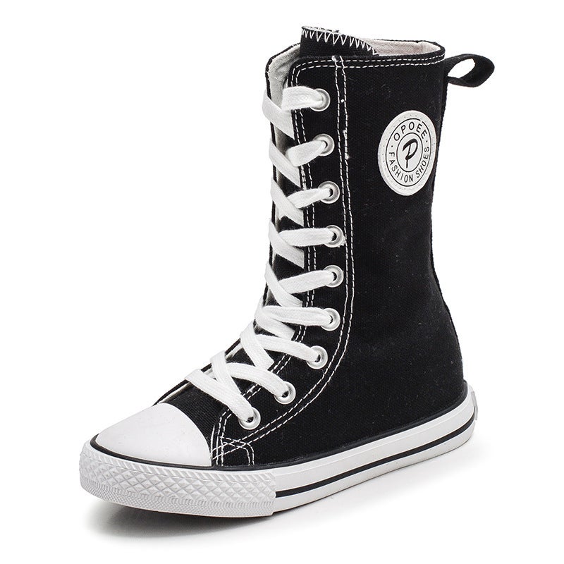 2026 Spring New Children'S Canvas Shoes High-Top Boys And Girls Shoes White Sneakers Korean Style Baby Canvas Shoes 5056 - Image 1