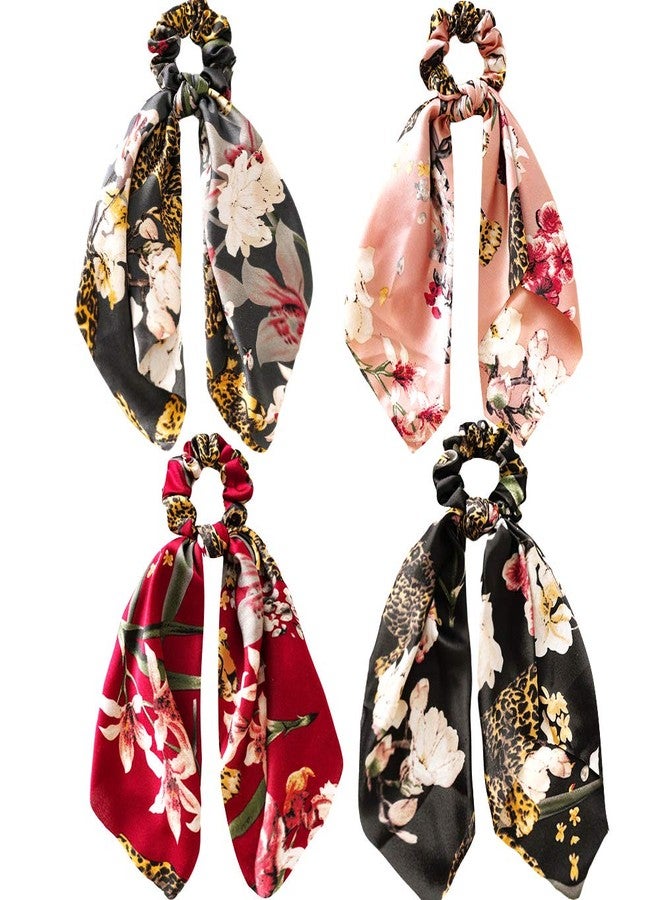 دينبري ربطات شعر حريرية بنقشة بيزلي مع فيونكات من الشرائط وربطات شعر مطبوعة بالزهور - Image 1