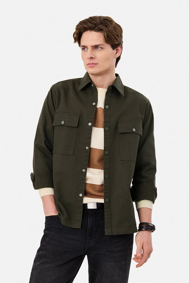 سنيتش قميص بأزرار كبس وجيبين