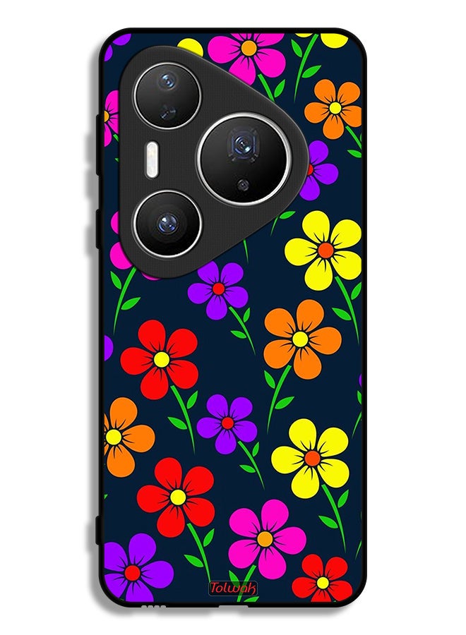 Tolwak Huawei Pura 80 Pro Protective Case Cover Colorful Flowers - Image 1