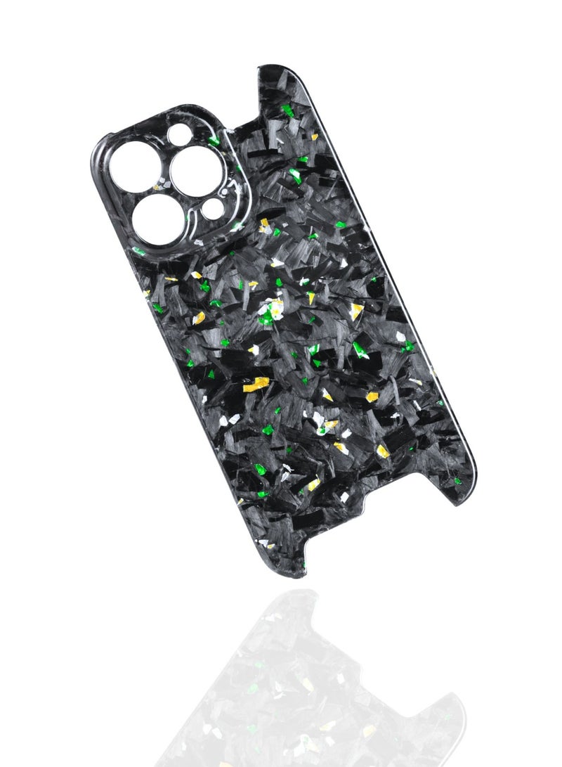 SOLARAE Real Aramid Carbon Fiber Ultra Thin Case Cover For iPhone 14 Pro Max (Gold Green). - Image 2