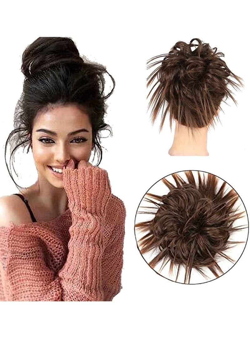 إستيل كعكة كوكتيل فوضوي ، كعكة الشعر ، وصلات شعر ، وصلات شعر مرنة ، قطعة شعر ، وصلات شعر ، وصلات شعر ، وصلات شعر صناعية ، سكرانشيز للنساء # 6T30 - Image 1