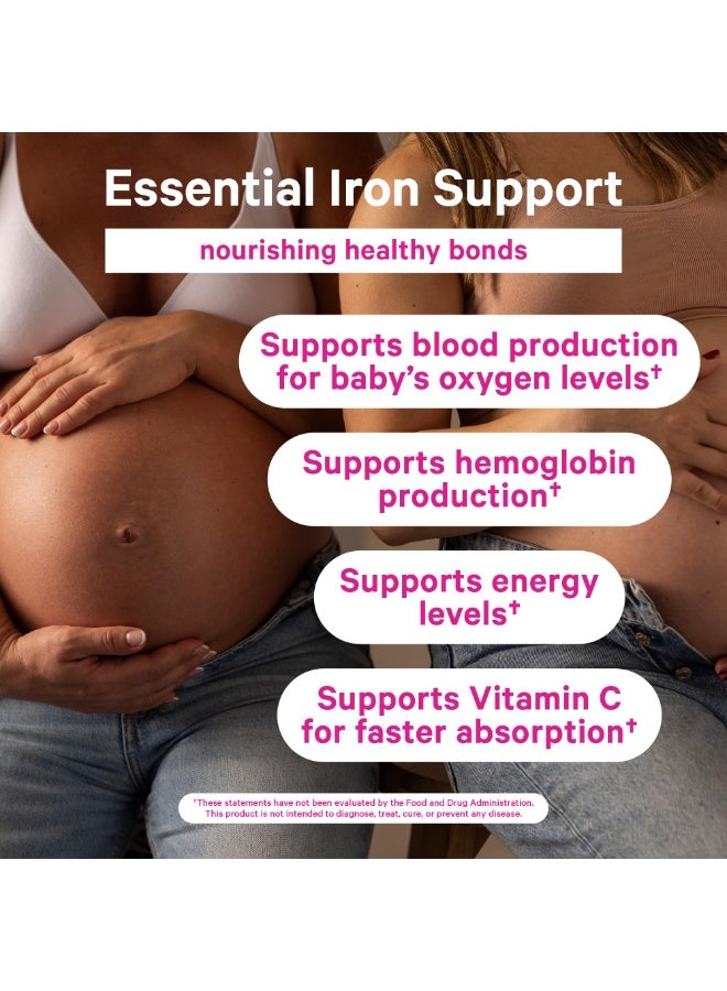 Pink Stork Pregnancy Iron Gummies with 20 mg Iron + Vitamin C, 60 Gummies, Grape Flavor, Dietary Supplement - Image 3
