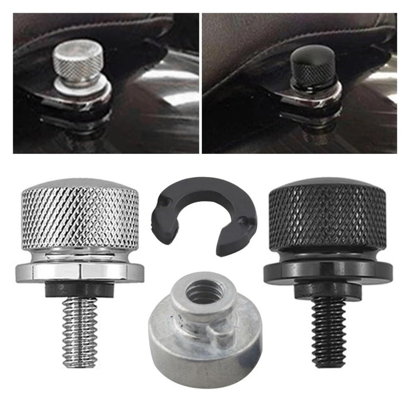 Quick Release Rear Fender Seat Bolt Nut Kit Motorcycle Mount Screw Black - Image 3