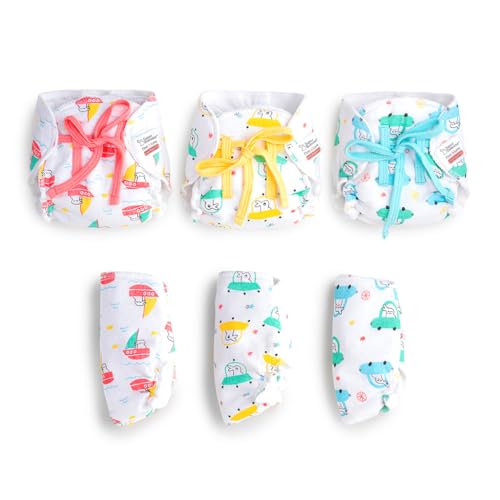SuperBottoms DryFeel Baby Langot 0-6 months l Organic Cotton Modern Baby Nappy l Mess-free Langot with Gentle Elastics l Super DryFeel Top Layer l Diaper-free Time Essential | 6 Pack - Image 2