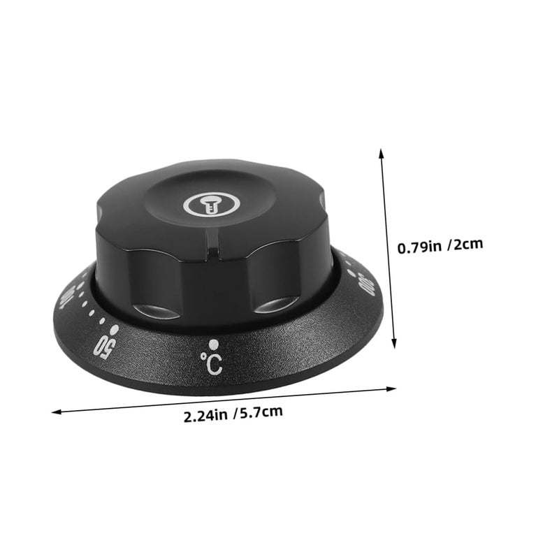 3pcs Oven Stove Knob Cover Replacement Thermostat Dial Temperature Gauge Black - Image 3
