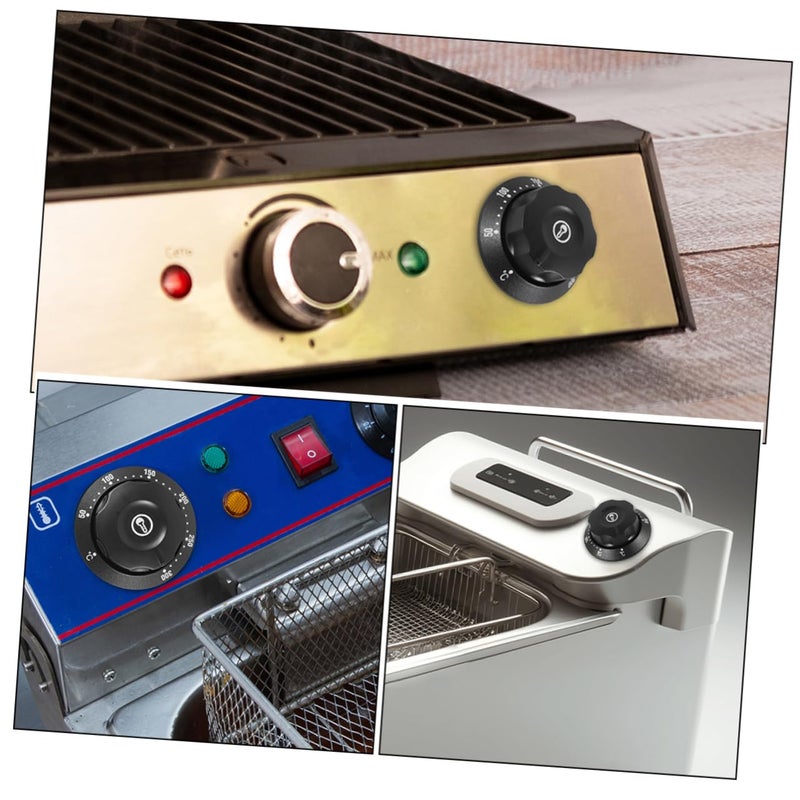 3pcs Oven Stove Knob Cover Replacement Thermostat Dial Temperature Gauge Black - Image 4