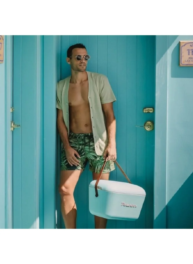 Polarbox Lightweight Durable Cooler Box with Adjustable Leather Strap Turquoise and Baby Rose 20 L 8436582992105