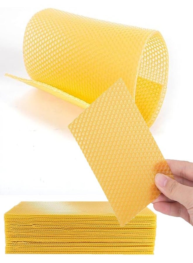 TooGet Beeswax Foundation Sheets, 10-Pack Natural Yellow Beeswax Sheets for Beekeeping Hive Frames & Candle Making Supplies - 13.3 x 9 cm - Image 2