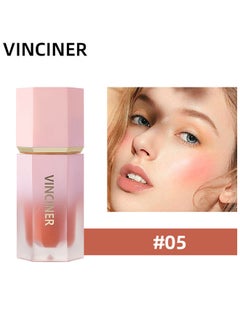 VINCINER Liquid Blush, Soft Cream Blush Makeup with Cushion Applicator for Cheeks, Natural Glossy, Improve Complexion, Long-Wearing, Blush Makeup for Face, Eyes and Lips  - Image 2