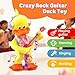 Marsjoy Rocking Dancing Duck Plush Toy Singing Music Twisting Body Plush Stuffed Animals Rocking Punk Crazy Cool Guitar Duck Perfect Christmas Birthday New Year for Kids - Image 4