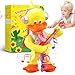 Marsjoy Rocking Dancing Duck Plush Toy Singing Music Twisting Body Plush Stuffed Animals Rocking Punk Crazy Cool Guitar Duck Perfect Christmas Birthday New Year for Kids - Image 2