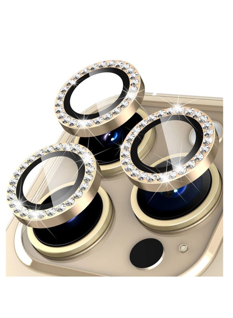 iPhone 14 Pro 6.1 inch /14 Pro Max 6.7 inch Camera Lens Protector, Set with Diamonds Bling Camera Cover Tempered Glass - Image 1