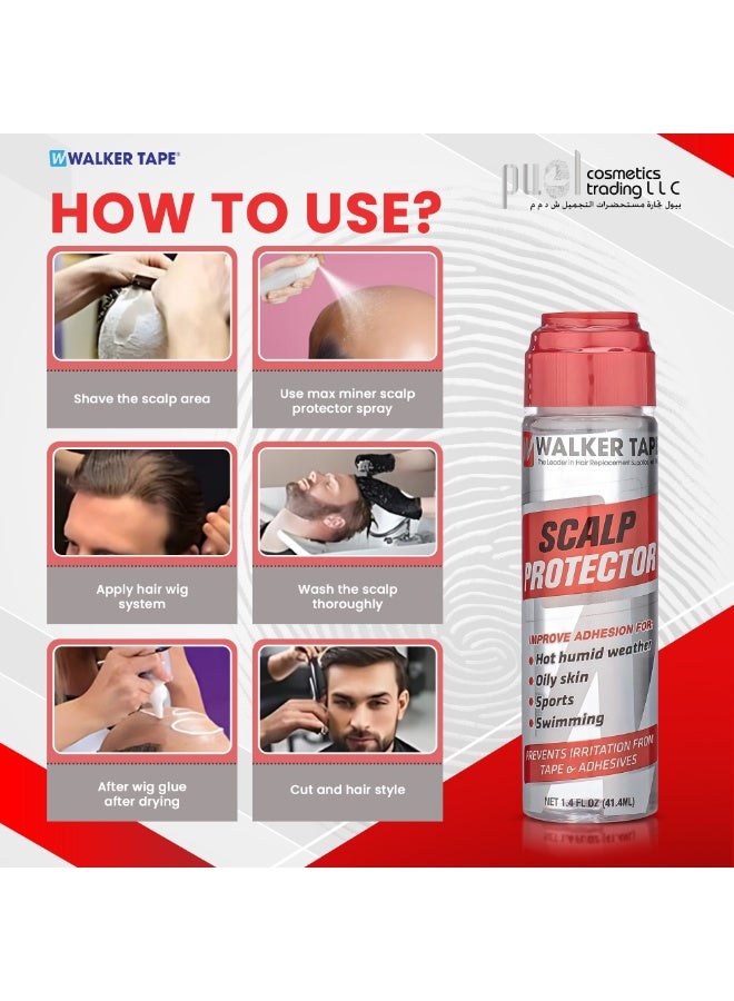 Walker Tape Scalp Protector Dab-On 1.4 fl oz | Adhesive Booster for Wigs & Hair Systems | Protects Sensitive Skin | Humidity Resistant Barrier | Improves Hold Time | For Oily Skin - Image 4