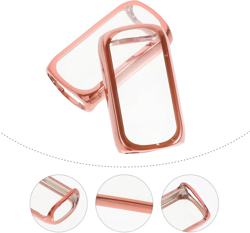 2pcs Full TPU Protective Case with Screen Bumper Shell, Rose Gold Watch Cover Protector for Fitness Tracker Accessories - Image 5