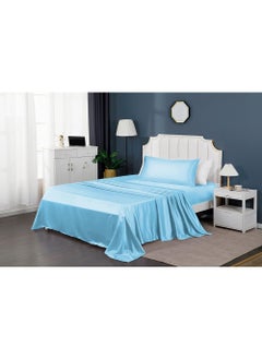 VITION Satin Silk Pillow Case Cover for Hair and Skin, Soft Breathable Smooth Both Sided Silk Pillow Cover Pair (Standard - 50 x 65cm - 2pcs - Sky Blue)  - Image 5