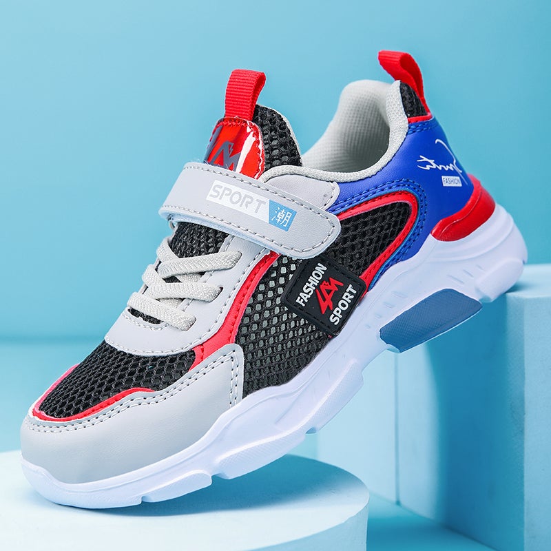Boys' Shoes 2024 Mesh Breathable Middle And Large Children'S Casual Shoes Summer Single Mesh Hollow Children'S Sneaker - Image 1