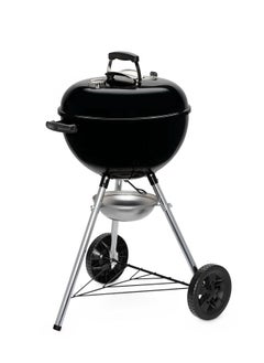 Weber Weber Original Kettle Charcoal Grill Barbecue, 47cm | E-4710 BBQ Grill with Lid Cover, Thermometer, Stand & Wheels | Freestanding Outdoor Oven & Cooker with Porcelain-Enamelled Bowl - Black  - Image 1