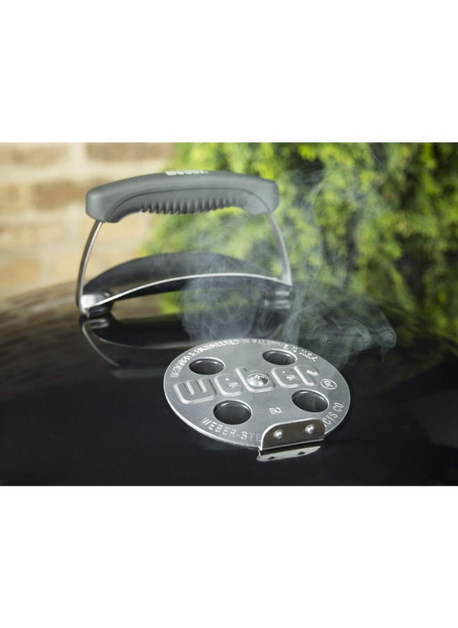 Weber Weber Original Kettle Charcoal Grill Barbecue, 47cm | E-4710 BBQ Grill with Lid Cover, Thermometer, Stand & Wheels | Freestanding Outdoor Oven & Cooker with Porcelain-Enamelled Bowl - Black  - Image 3