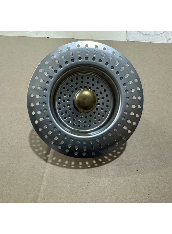 Stainless Steel Kitchen Sink Strainer Drain Stopper Rust Resistant Easy Press Lever Debris Catcher - Image 2