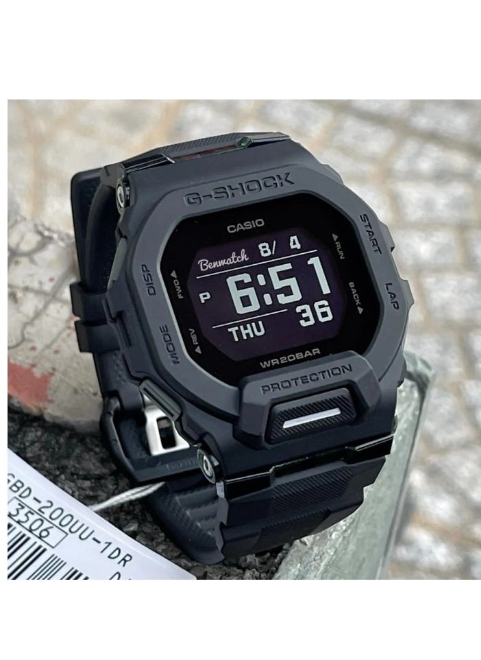 G-SHOCK Digital Black Dial Resin Band Men's Watch GBD-200UU-1DR  - Image 3
