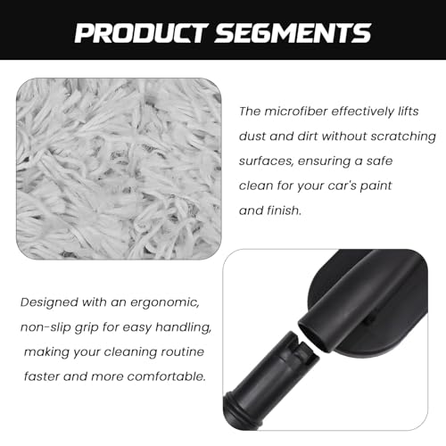 GaxQuly Car Duster with Premium Wax-Coated Car Duster Brush || Effortless Shine & Dust Removal || Scratch-Free Cleaning Tool for Bike, Car, Truck, SUV fir for All Type of Vehicals - 1Pcs (White) - Image 5