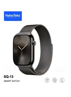 Haino Teko Haino Teko SQ-13 Series 10 Jet Black Smart Watch With Large Screen AMOLED Display AI Voice Assistance 3 Pair Straps and Charging Cable Black  - Image 1