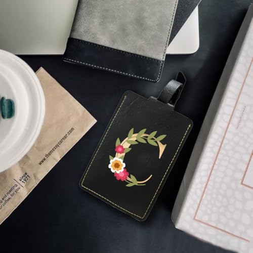 The Messy Corner Blossom |Personalized Luggage Tag| – Travel ID Tag with |Alphabet Initial| | Bag & Backpack Identifier for Men & Women | Unisex Travel Gift | K - Image 5