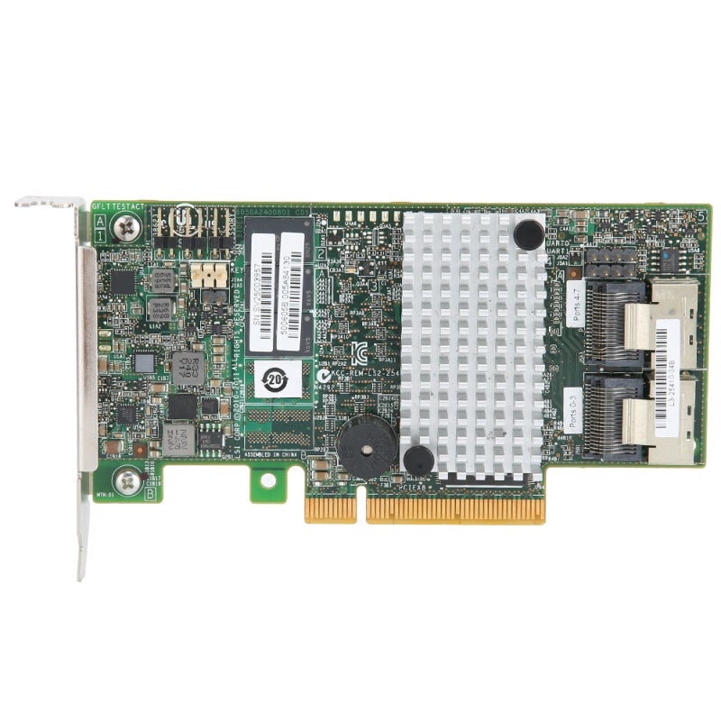 بطاقة تحكم RAID من نوع PCIe، 8 منافذ داخلية SATA SAS بسرعة 6 جيجابت في الثانية، معالج LSI SAS2208 ثنائي النواة، ذاكرة تخزين مؤقت 512 ميجابايت، دعم RAID 0/1/5/6، حامل منخفض للتركيب في هيكل 2U. - Image 1