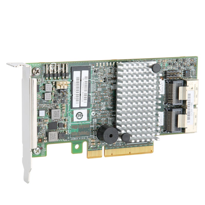بطاقة تحكم RAID من نوع PCIe، 8 منافذ داخلية SATA SAS بسرعة 6 جيجابت في الثانية، معالج LSI SAS2208 ثنائي النواة، ذاكرة تخزين مؤقت 512 ميجابايت، دعم RAID 0/1/5/6، حامل منخفض للتركيب في هيكل 2U. - Image 2