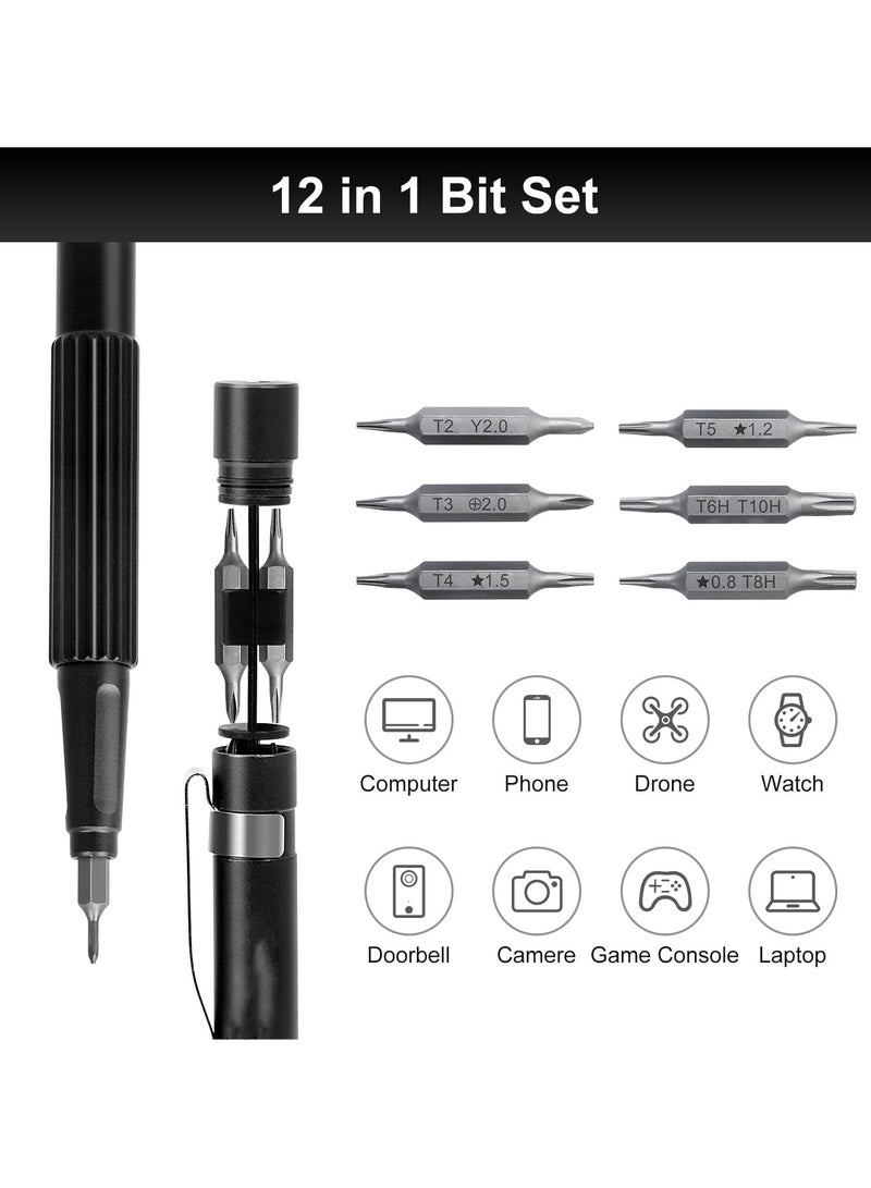 CMGTYYD 13-in-1 Precision Screwdriver, Multi-Bit Small Screwdriver Set,Mangetic Pen Shape Pocket Screwdriver with Torx T5 T6 T8 T10, Pentalobe P5, Triwing Y00, for Phone, Computer, Laptop, Watch, Eyeglass  - Image 5