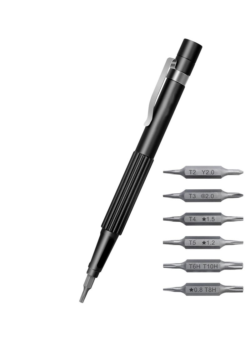 CMGTYYD 13-in-1 Precision Screwdriver, Multi-Bit Small Screwdriver Set,Mangetic Pen Shape Pocket Screwdriver with Torx T5 T6 T8 T10, Pentalobe P5, Triwing Y00, for Phone, Computer, Laptop, Watch, Eyeglass  - Image 1