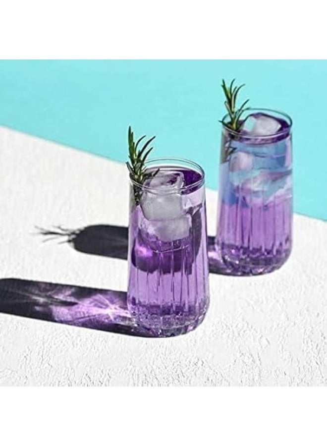 Hawaiian Glass Shop Set - High Quality Turkish Glass - 6 Pieces - Suitable for Juice and Water - Stylish and Modern Design for Everyday Use and Luxurious Hospitality - Image 2