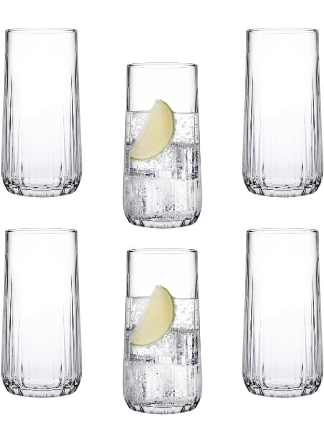Hawaiian Glass Shop Set - High Quality Turkish Glass - 6 Pieces - Suitable for Juice and Water - Stylish and Modern Design for Everyday Use and Luxurious Hospitality - Image 1