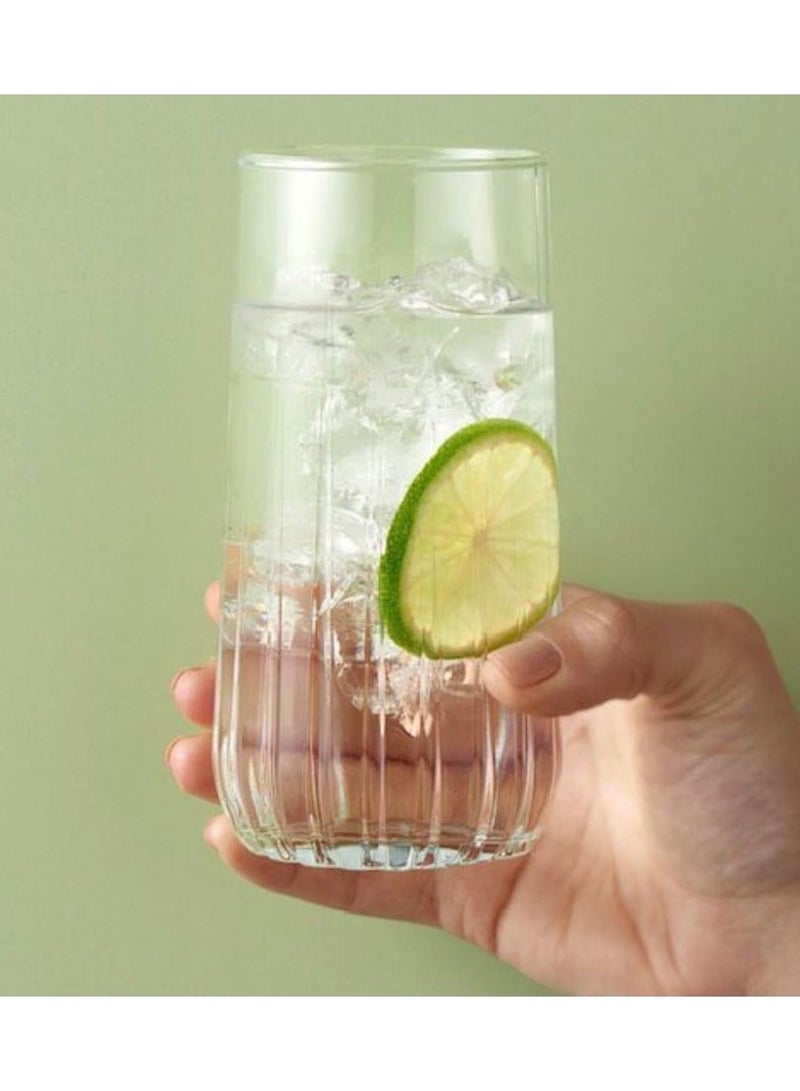 Hawaiian Glass Shop Set - High Quality Turkish Glass - 6 Pieces - Suitable for Juice and Water - Stylish and Modern Design for Everyday Use and Luxurious Hospitality - Image 4