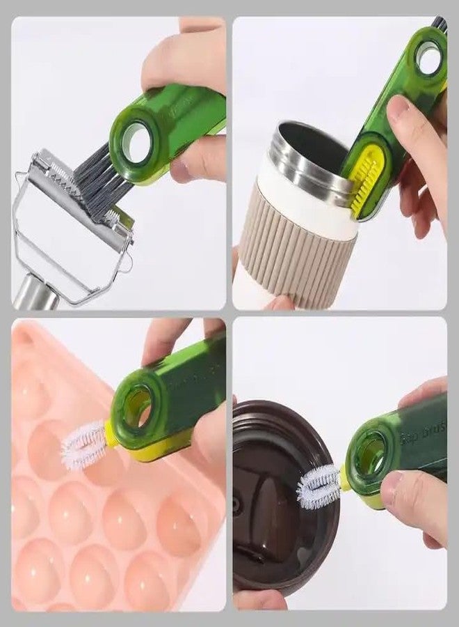 Frankz 3 in 1 Multipurpose Bottle Gap Cleaner Brush Cup Cleaning Tools Water Bottle Cleaner Brush Home Kitchen Cleaning Tools - Multi Color - Image 5