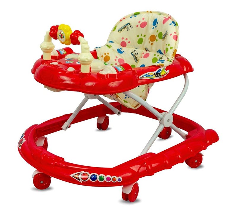 DELEE ODELEE Musical Activity Baby Walker 111 with Music & Parent Handel Rod & Adjustable Height for Kids (Red) - Image 5