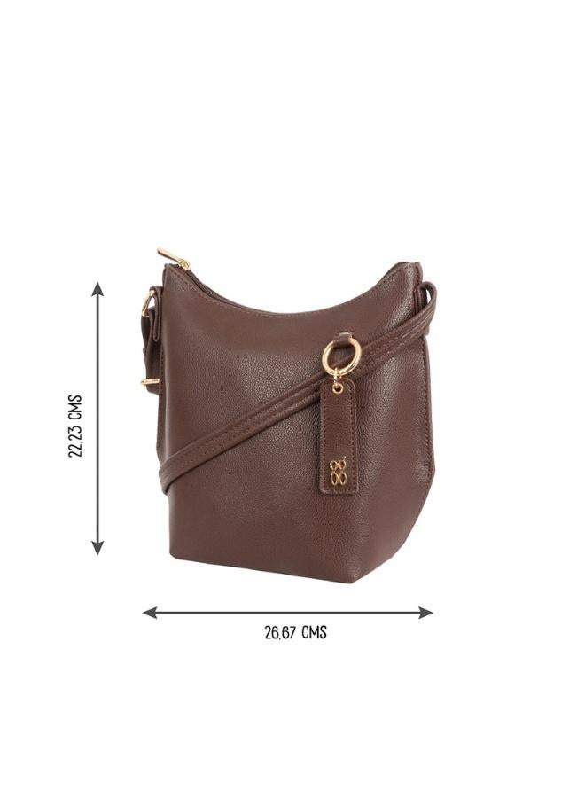 Baggit Women Brown Sling Bag Small Size | Ladies Stylish Casual Cross Body Purse Handbag - Image 3
