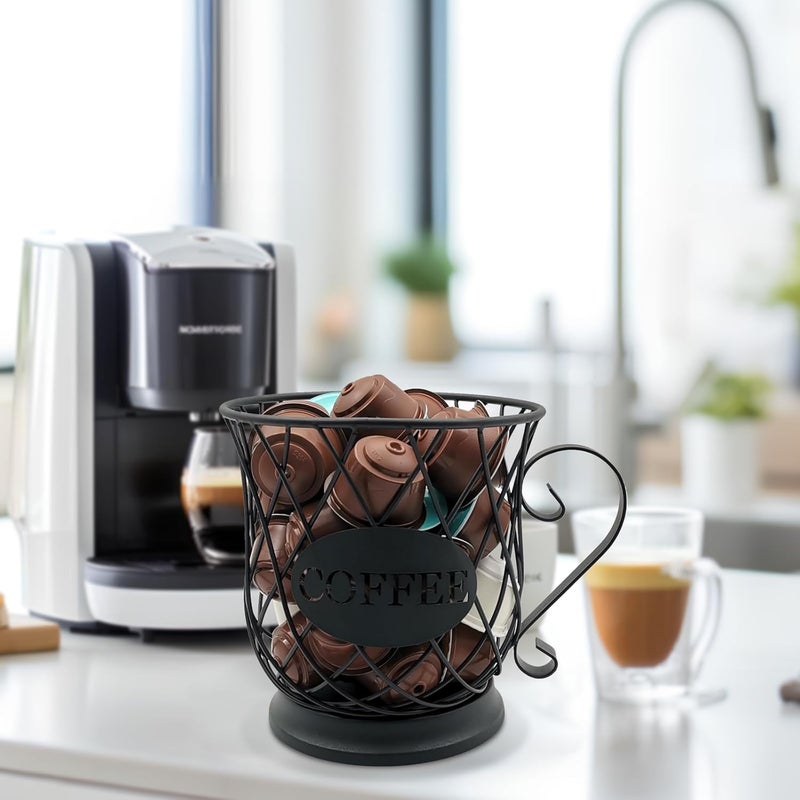 MFBJXC Coffee Pod Storage Basket - 35 K Cup Organizer, Black - Image 5