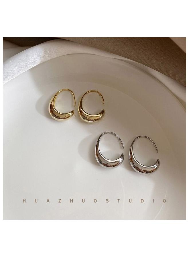 2pcs Women Earrings, Shape Earrings for Women French Trendy Gold Plated Earring Jewelry Mother On Birthday/Valentine's - Image 1