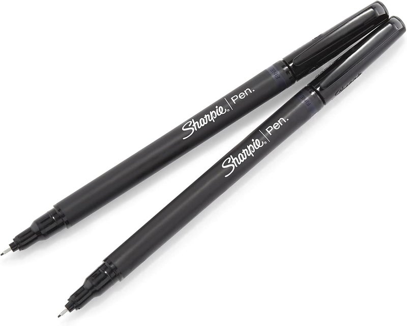 Sharpie أقلام تلوين بطرف شعري رفيع (0.4 مم) أقلام تلوين للتدوين أقلام رسم فنية سوداء 4 قطع - Image 4