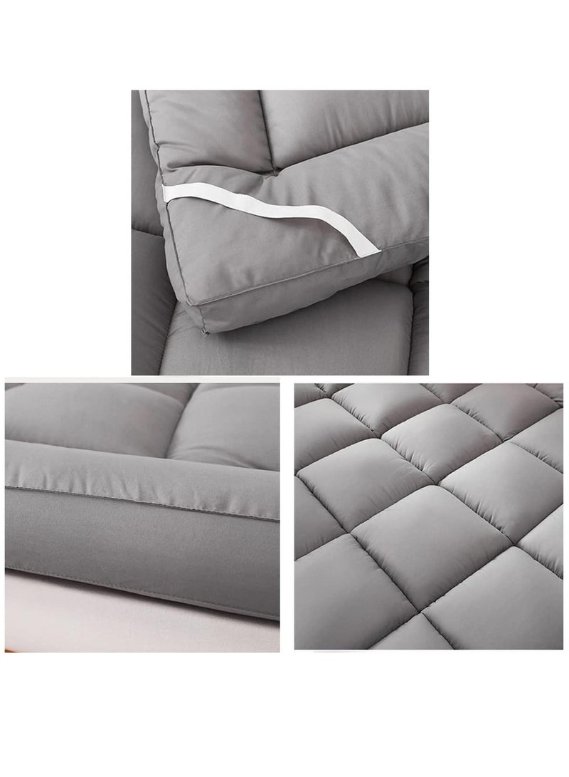 WALALLA Portable Foldable Breathable Fluffy Ultra-Soft Ergonomic Memory Foam 3D Mattress Topper, Mattress Protector Fitted, Bed Mattress Pad, Floor Mattress, Sleeping Mattresses Pad (120*200cm) - Image 4