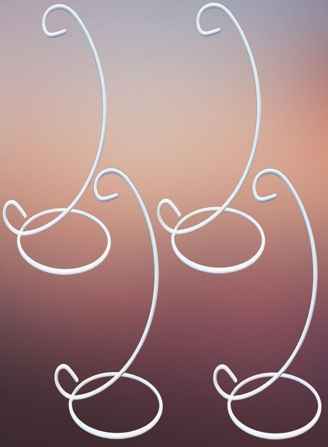 BANBERRY DESIGNS Ornament Display Stands - White Metal - 11" High - Christmas Ornament - Terrarium Holder - Glass Globe - Set of 4 - Image 5