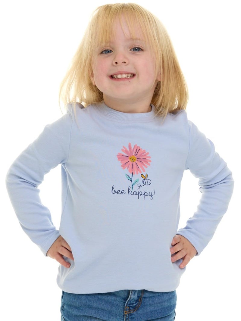 Cudlie 5-Pack Infant/Toddler Girl Long Sleeve Shirt - Basic Baby Tees, Blouses, Tops - Solid Print & Ruffled Tshirts - Image 4