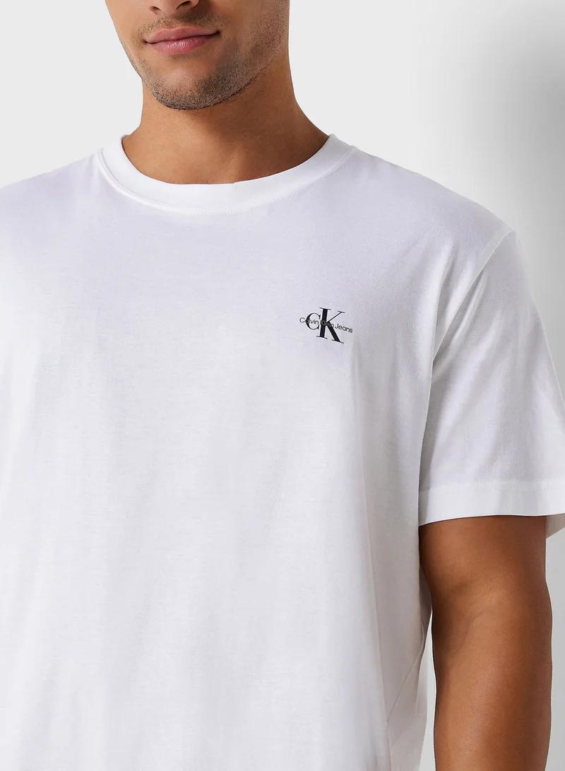 Calvin Klein Jeans 2 Pack Monogram Crew Neck T-Shirt