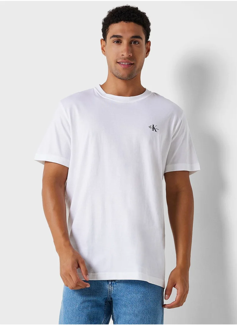 Calvin Klein Jeans 2 Pack Monogram Crew Neck T-Shirt